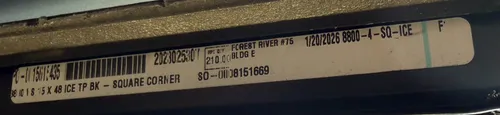 Window part label showing product code 8800-4-SQ-ICE